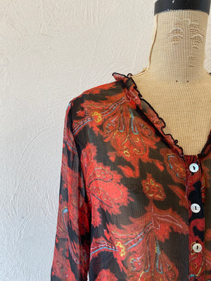 through paisly blouse