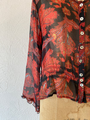 through paisly blouse