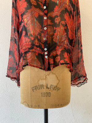 through paisly blouse