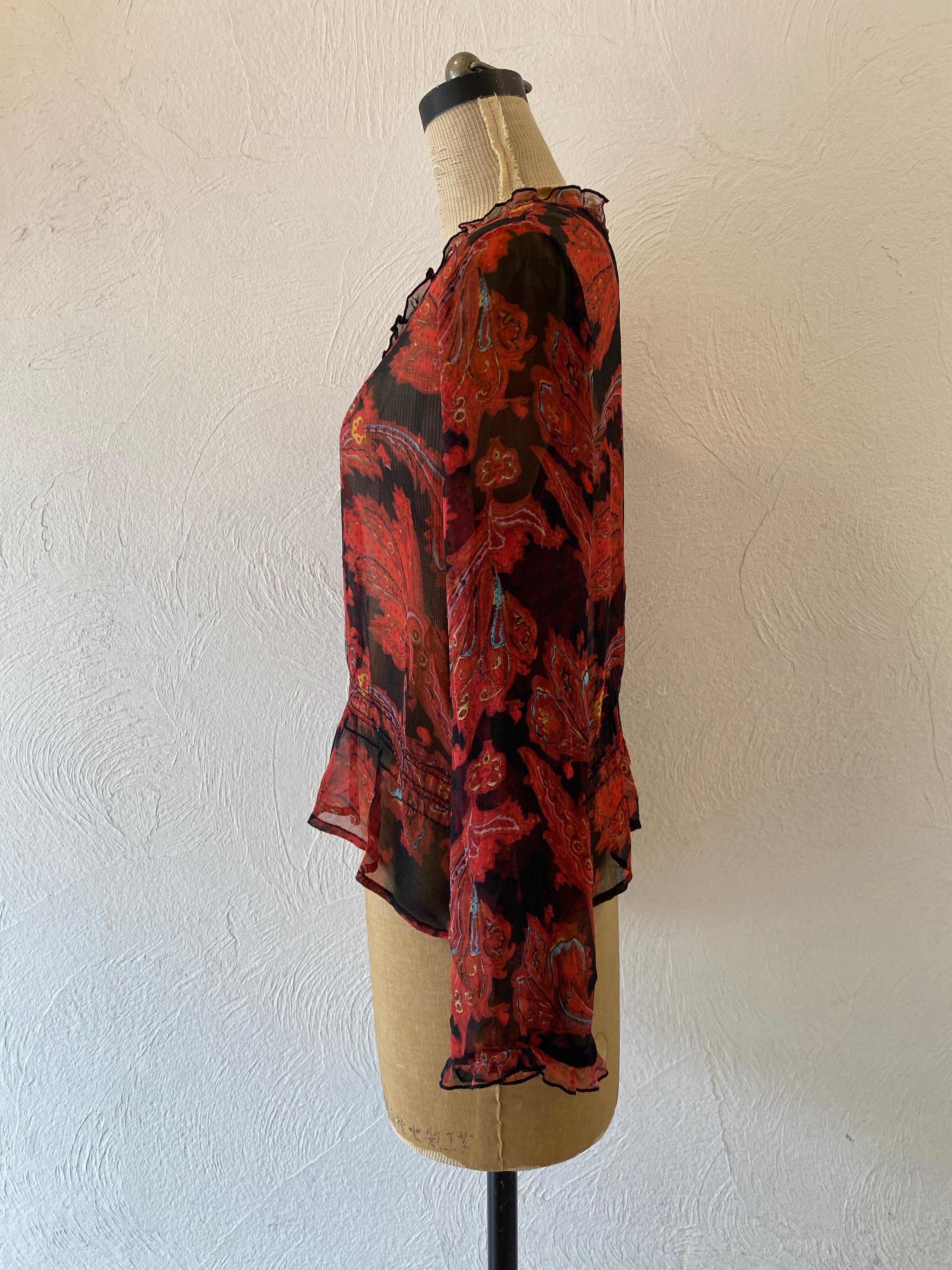 through paisly blouse