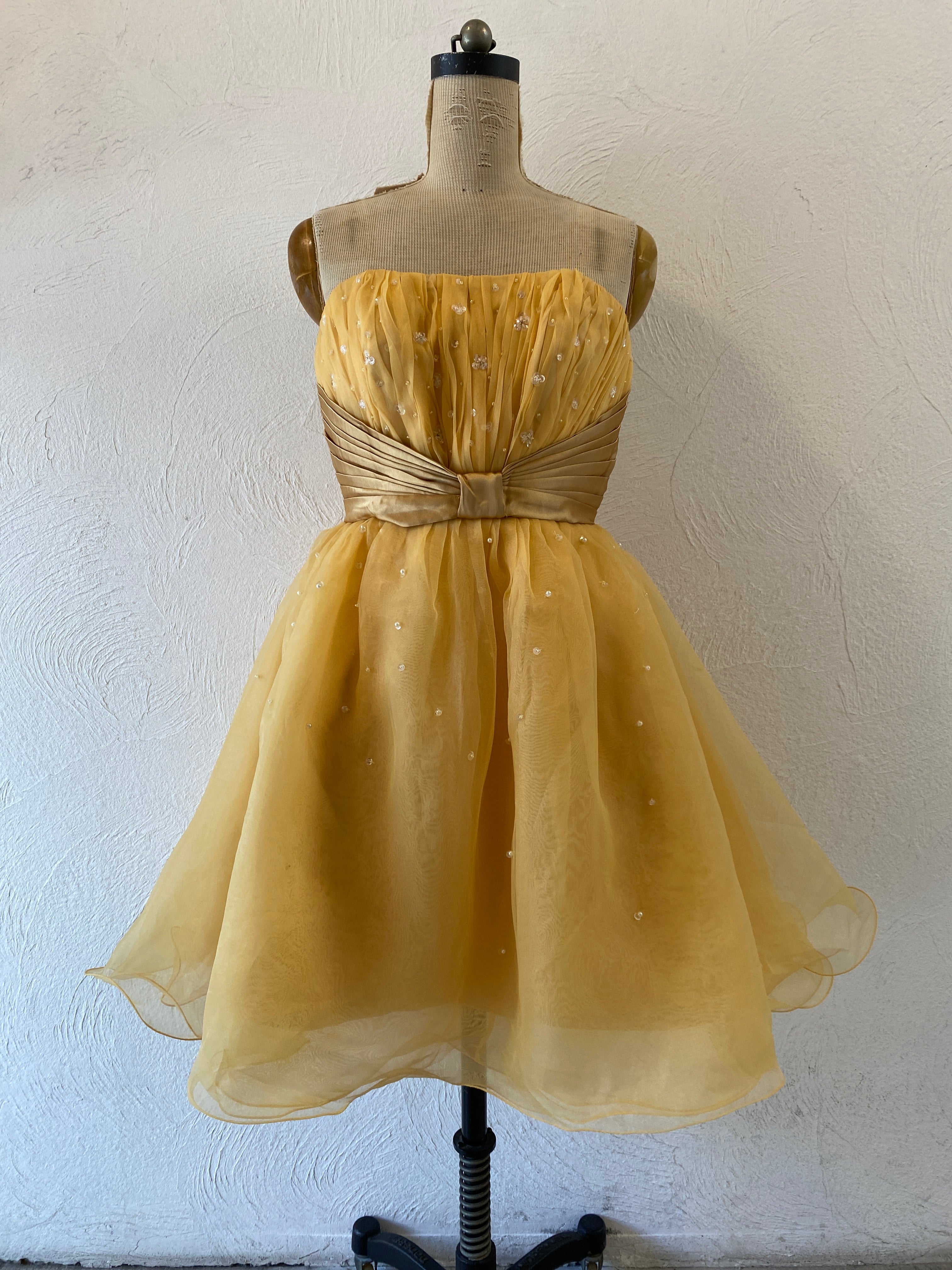 volume organdy cocktail dress