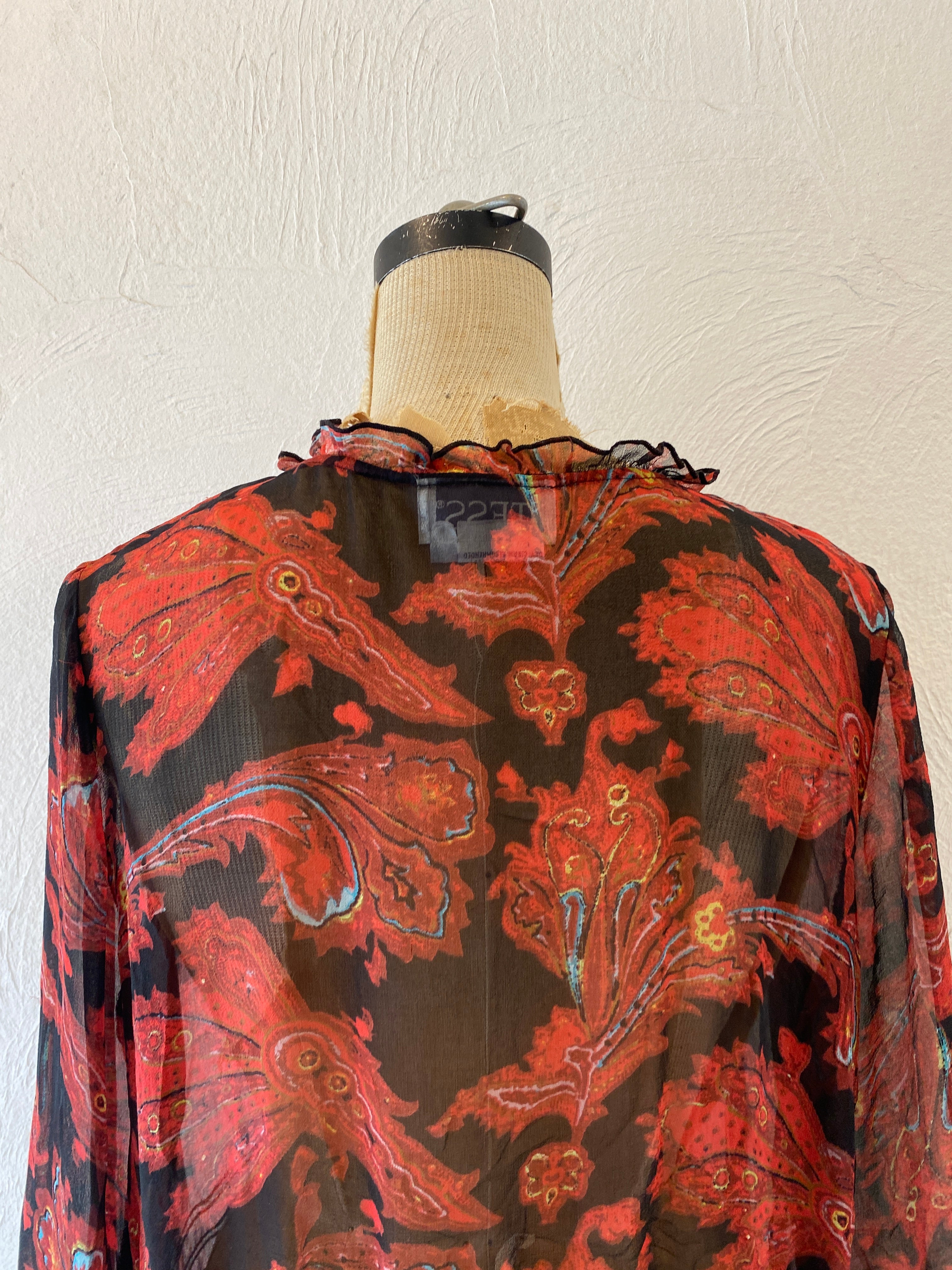 through paisly blouse
