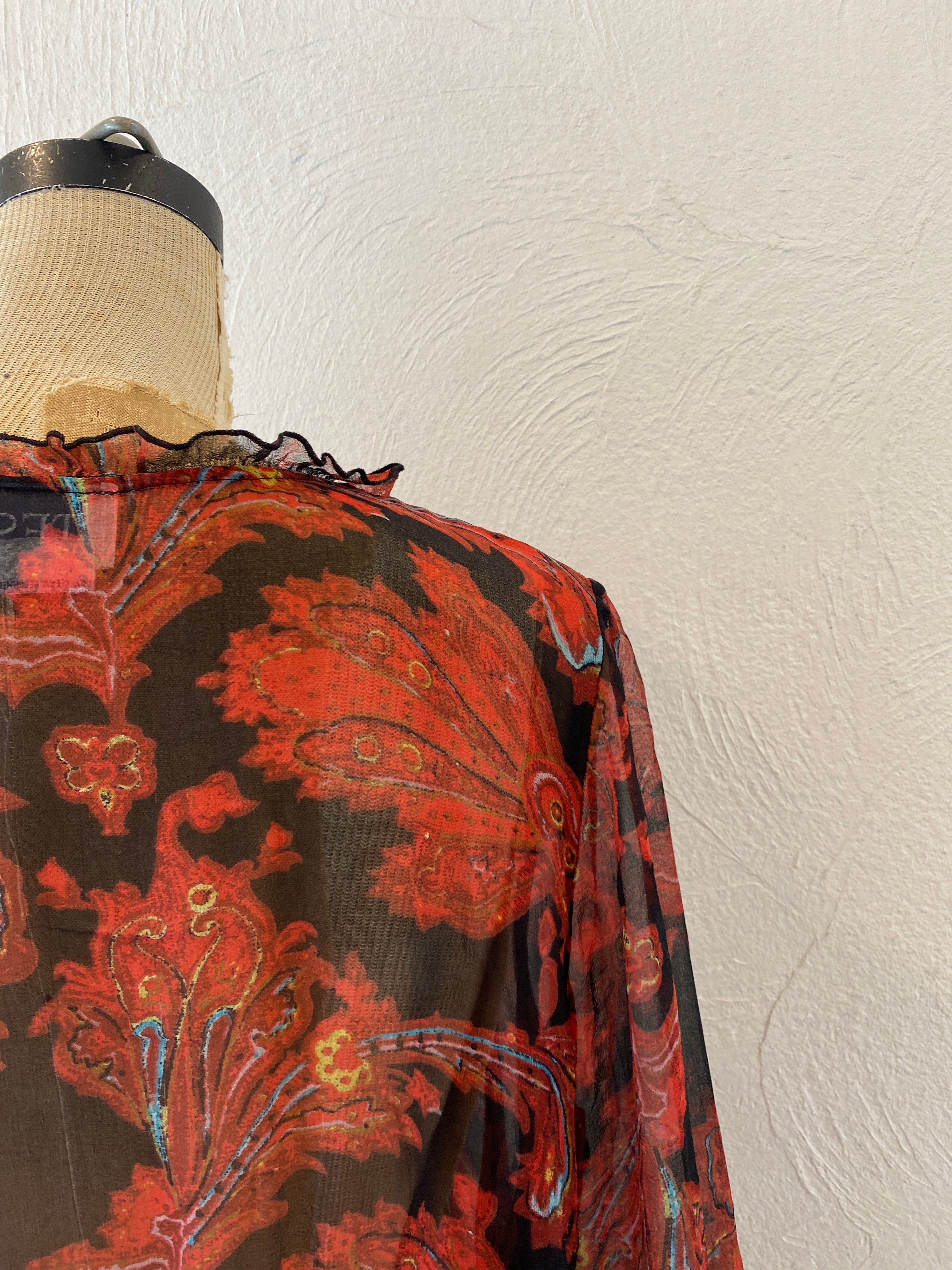 through paisly blouse