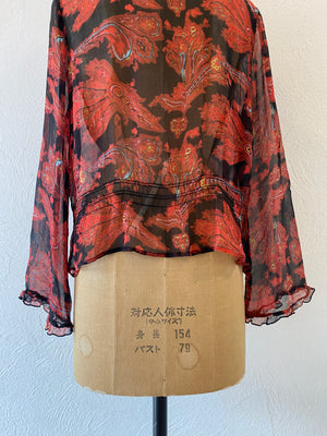 through paisly blouse