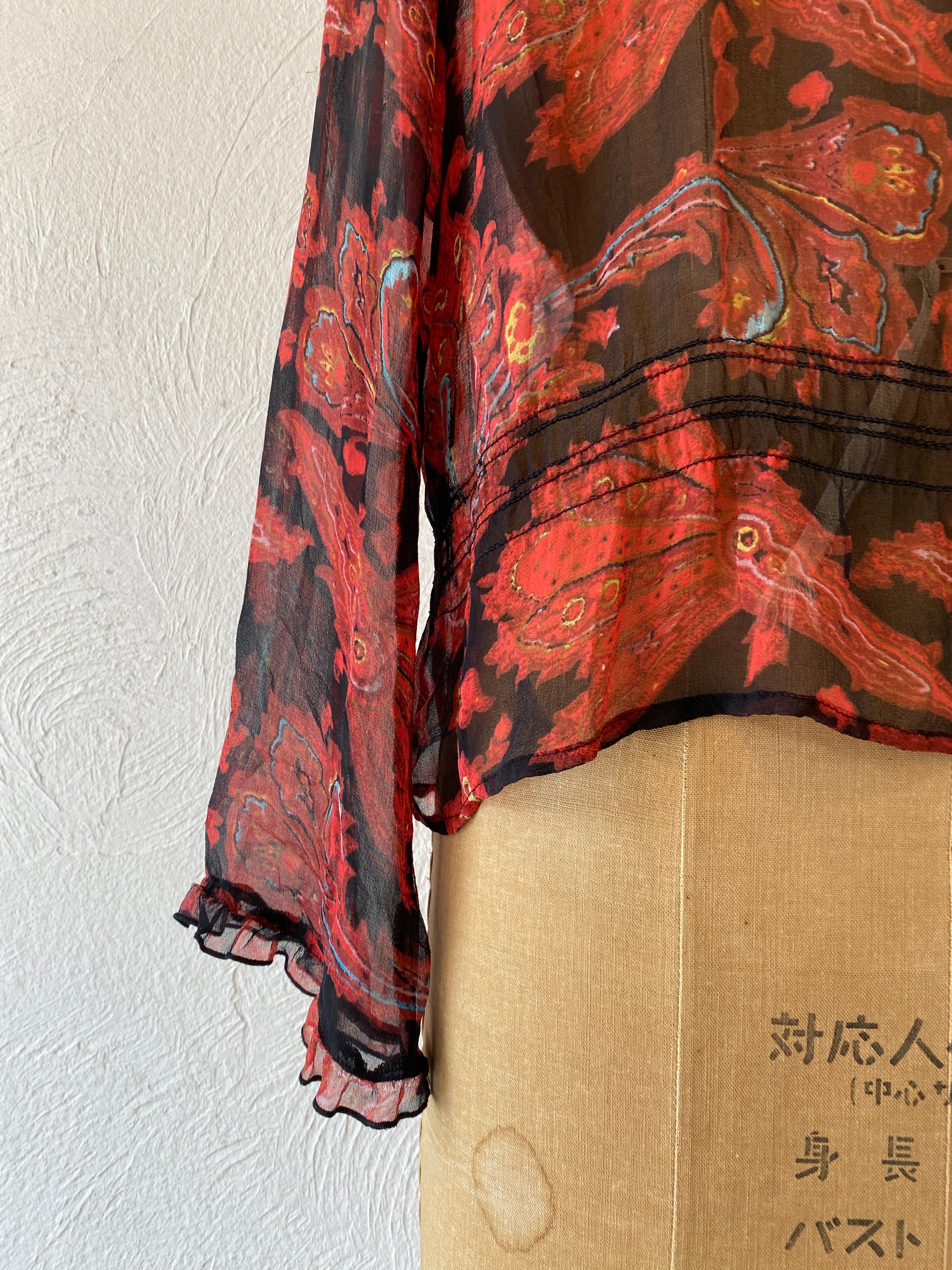 through paisly blouse