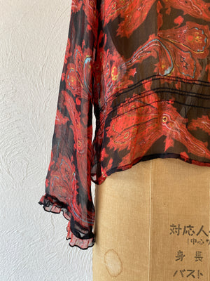 through paisly blouse
