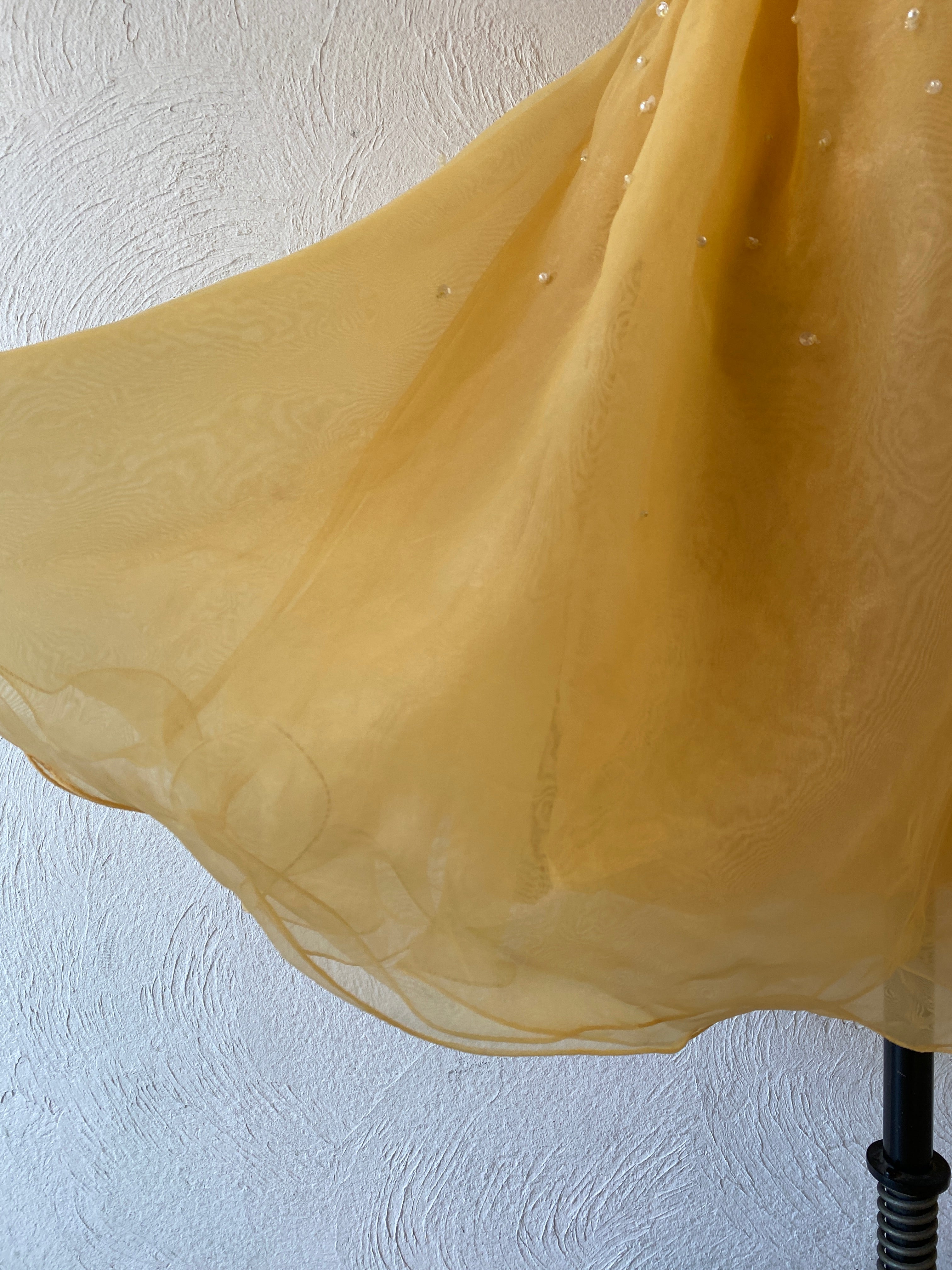 volume organdy cocktail dress