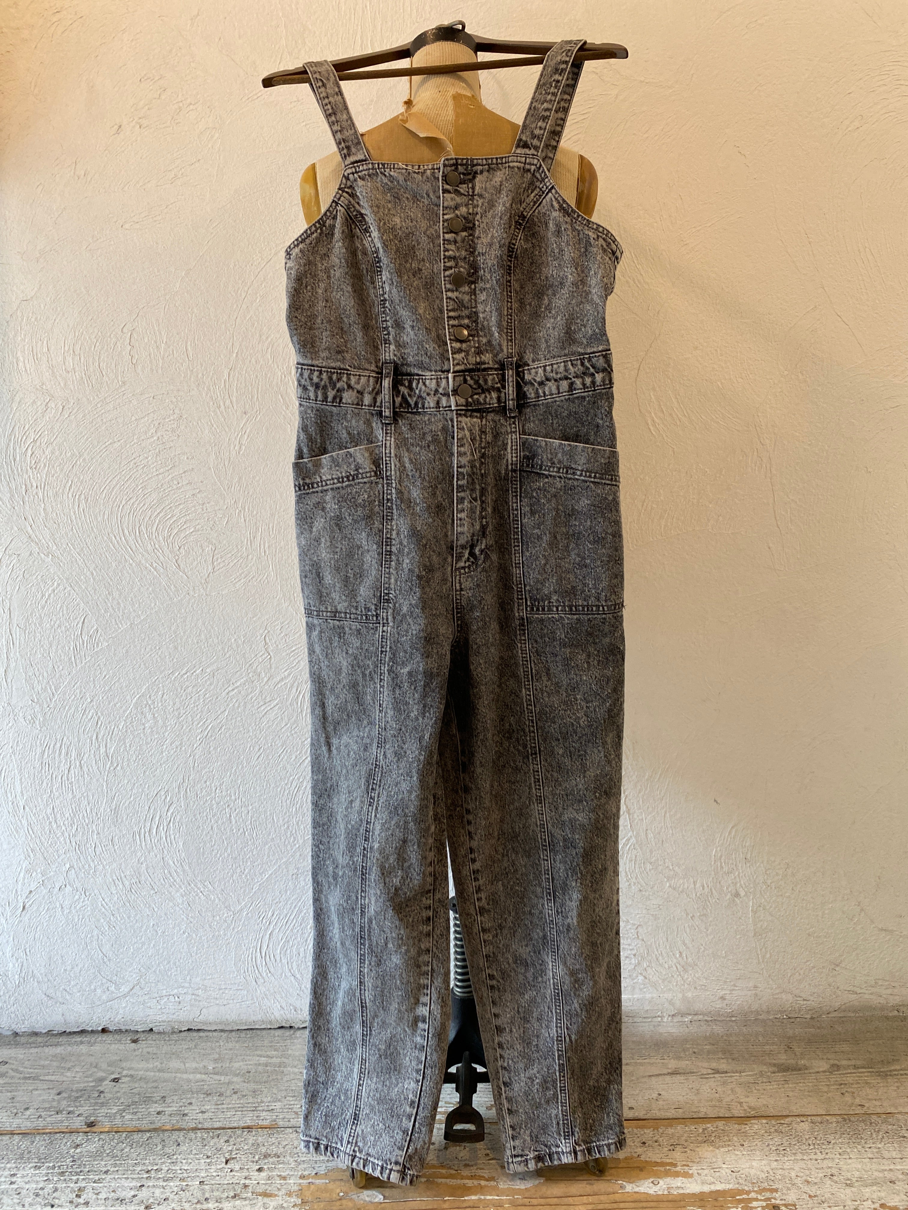 black denim all-in-one