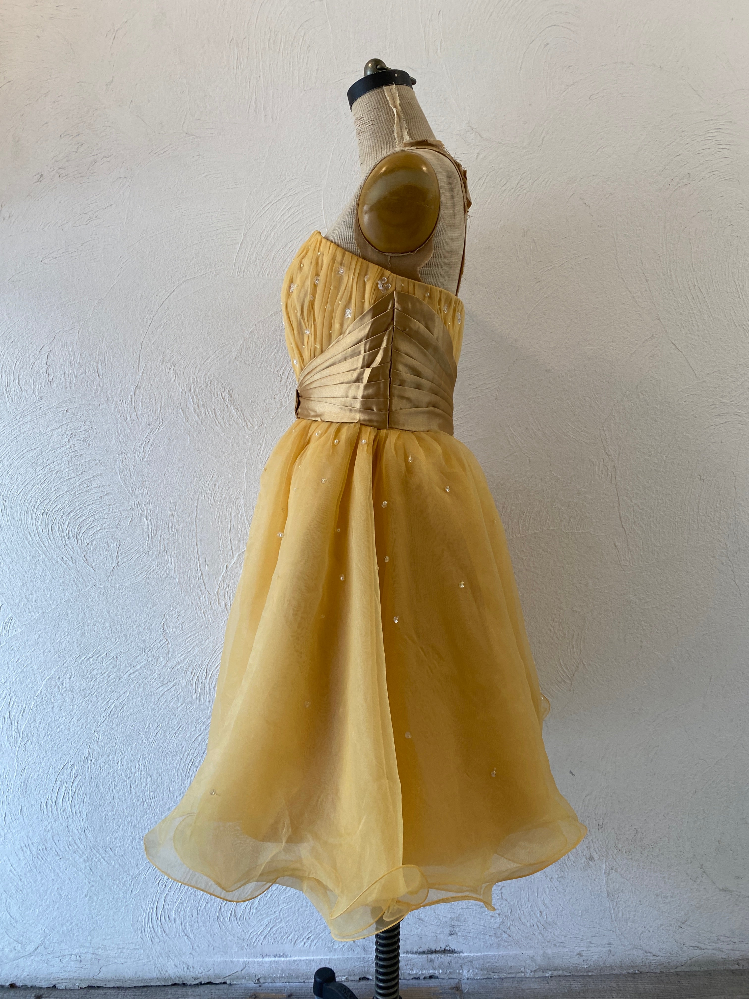 volume organdy cocktail dress