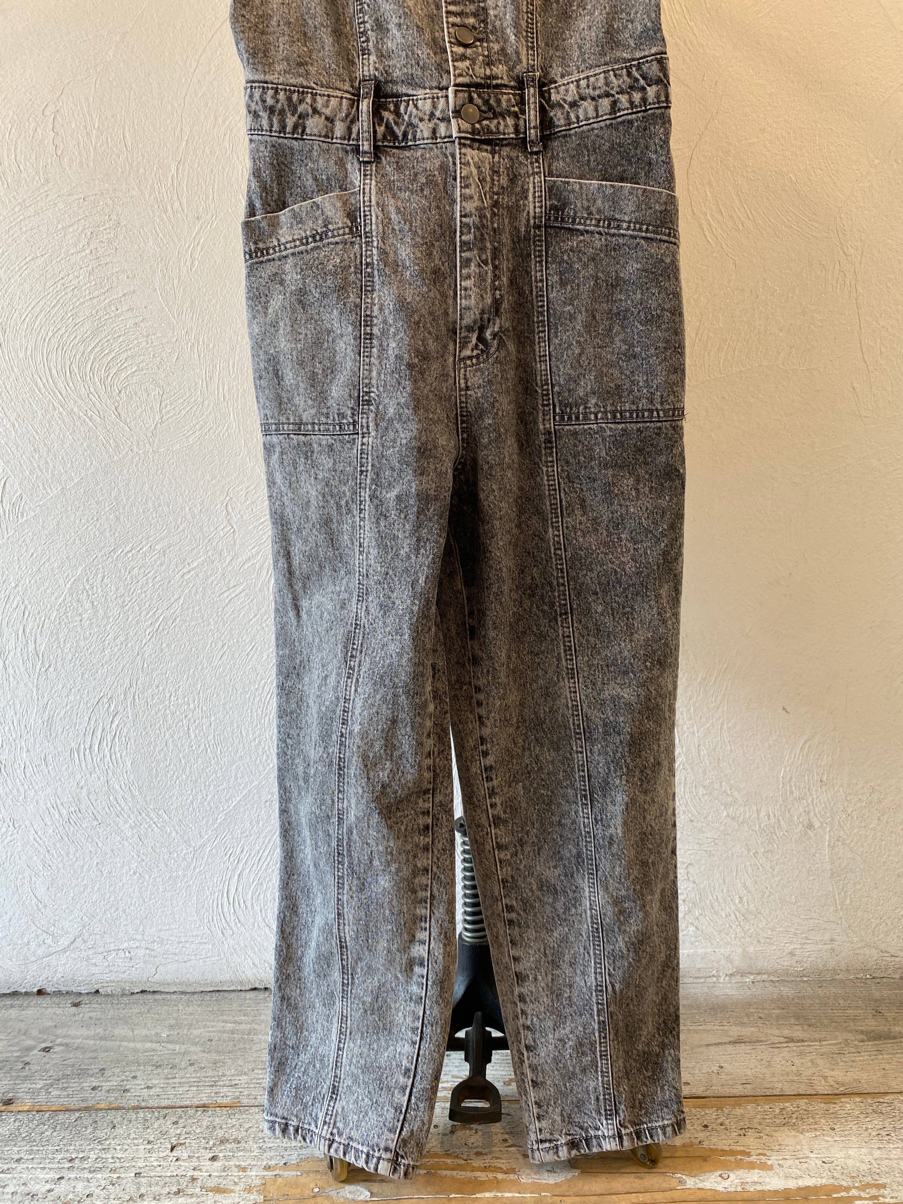 black denim all-in-one