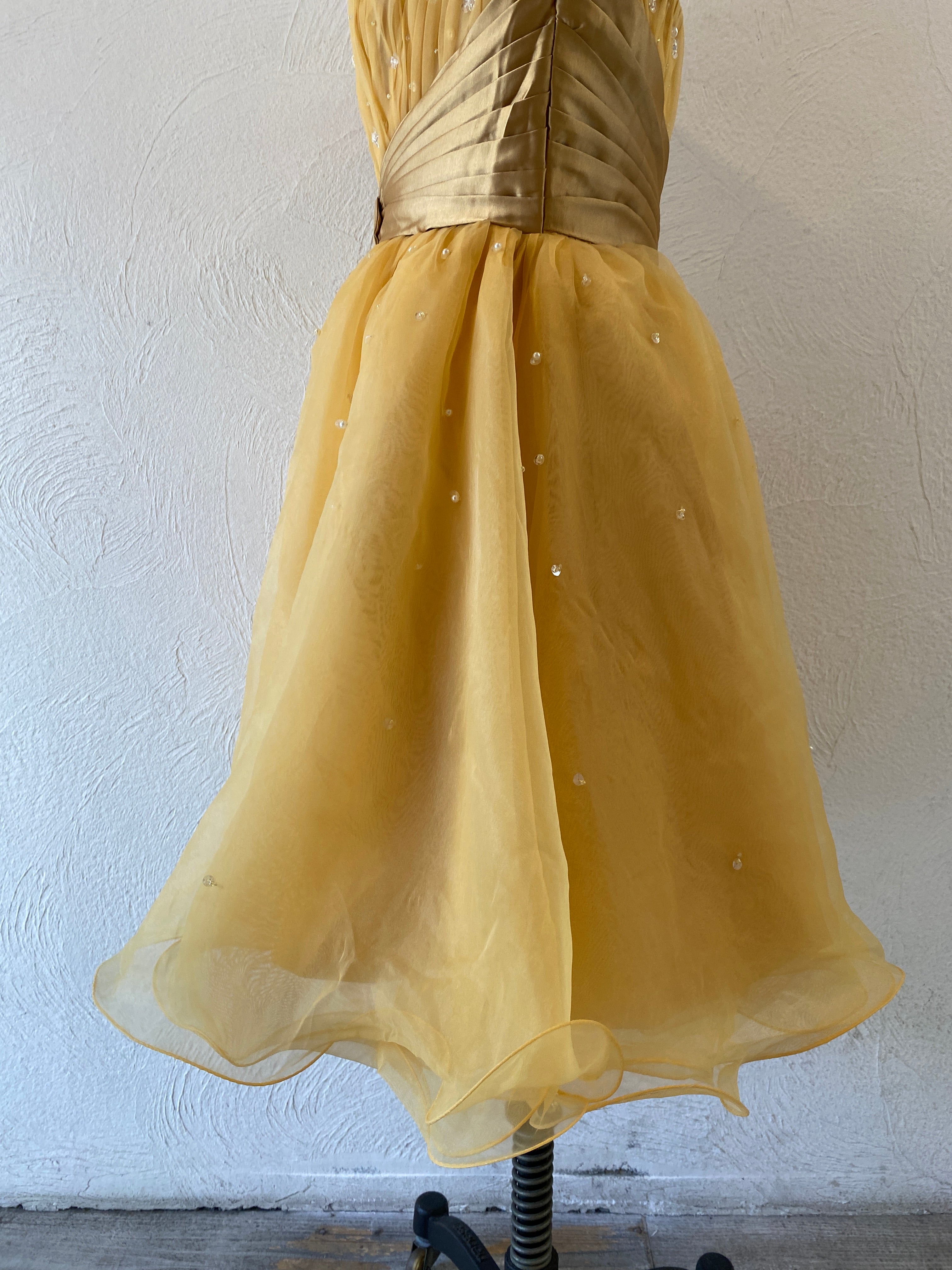 volume organdy cocktail dress