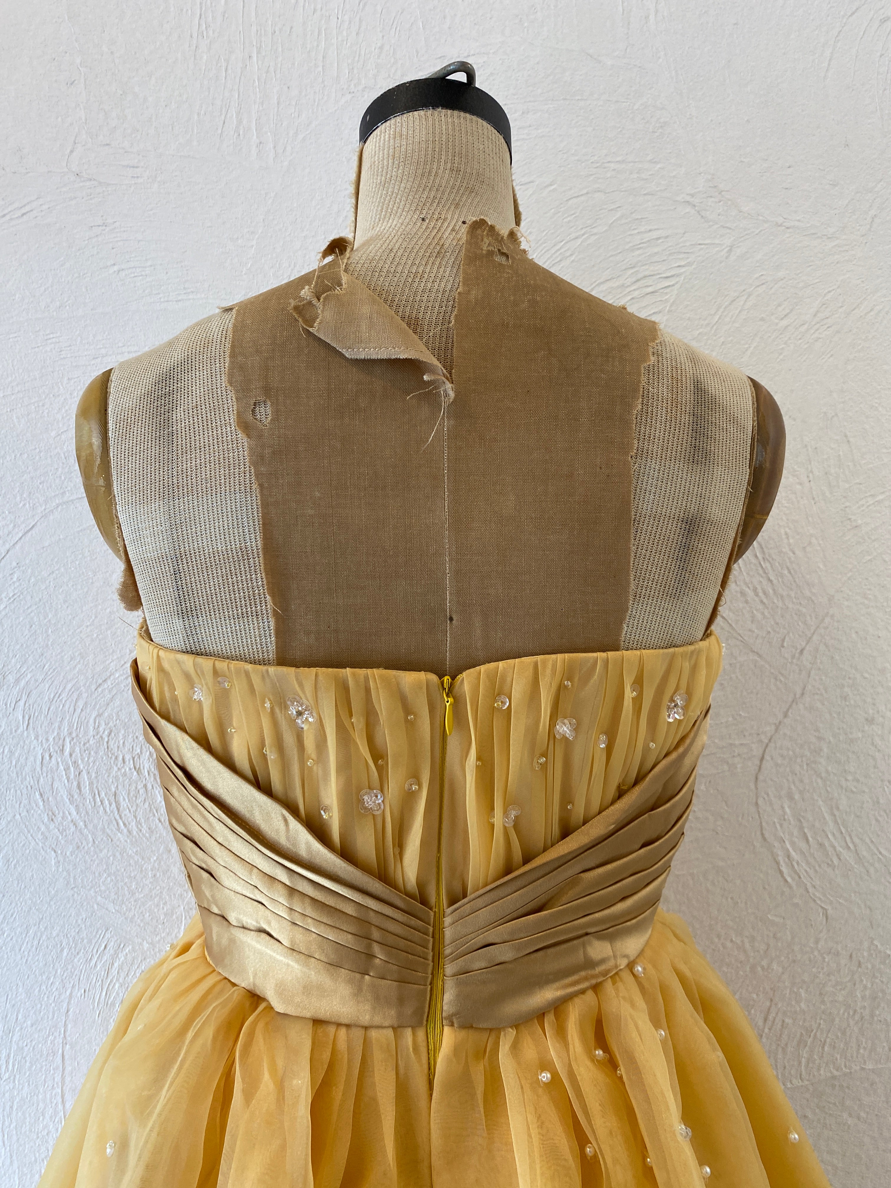 volume organdy cocktail dress