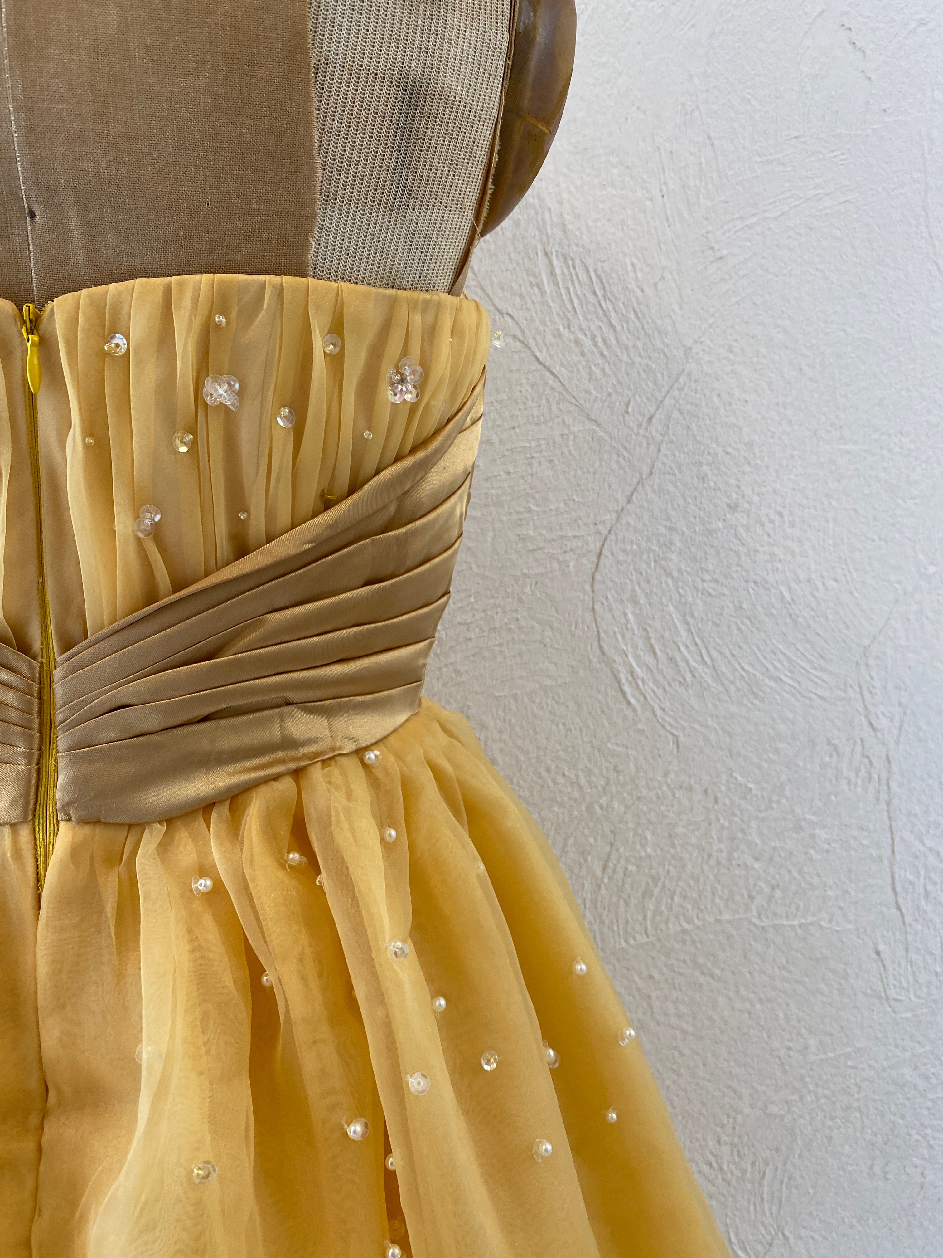 volume organdy cocktail dress