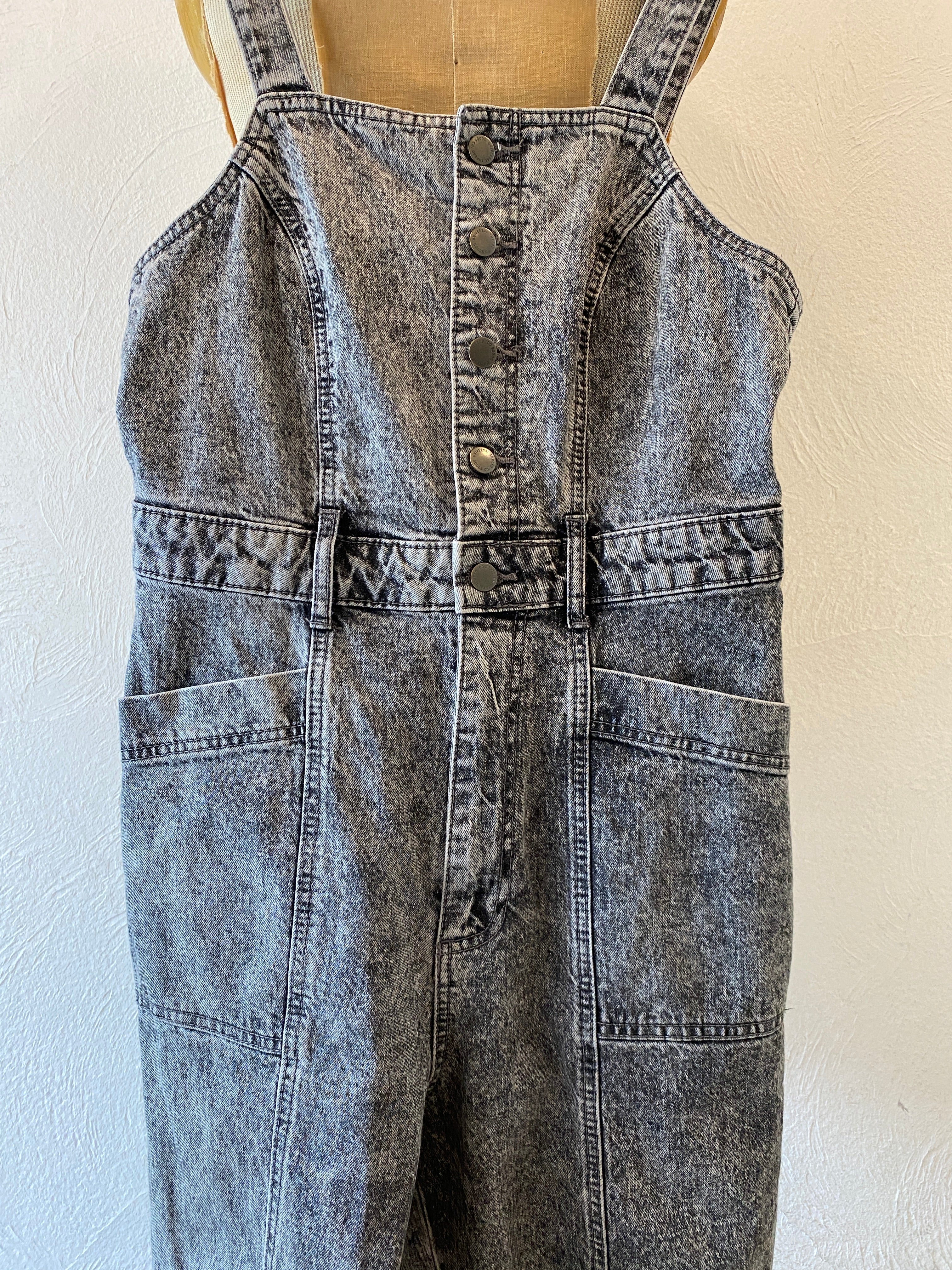 black denim all-in-one