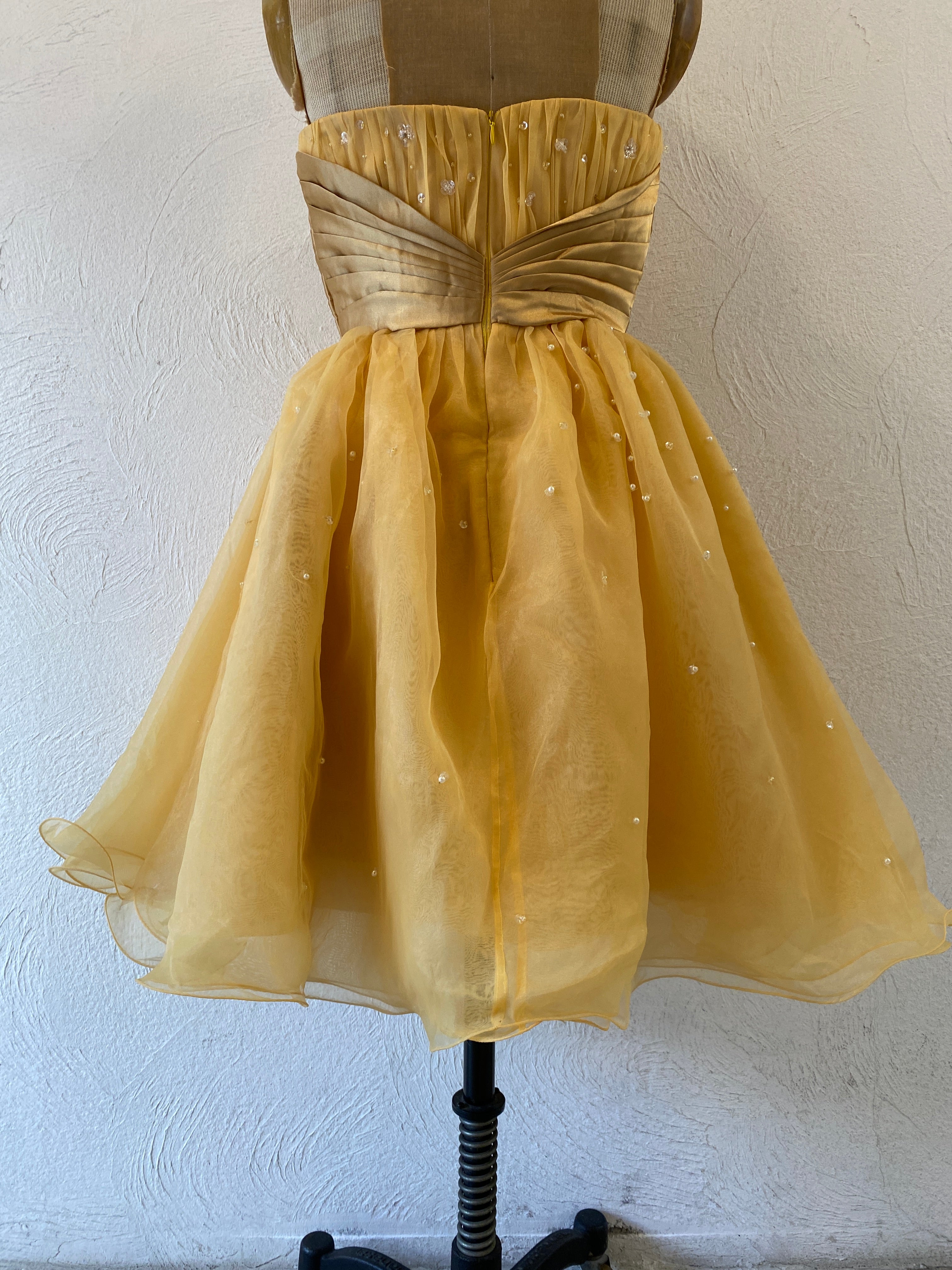 volume organdy cocktail dress