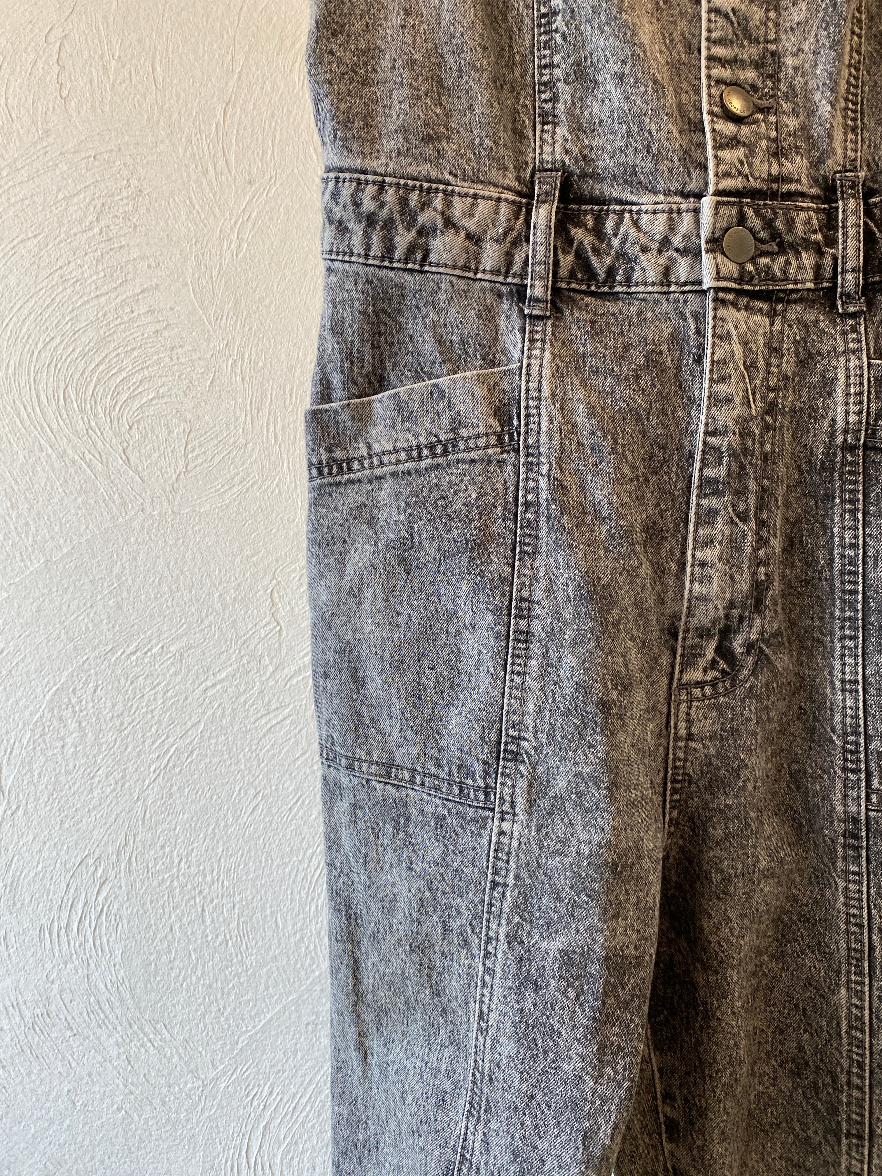 black denim all-in-one