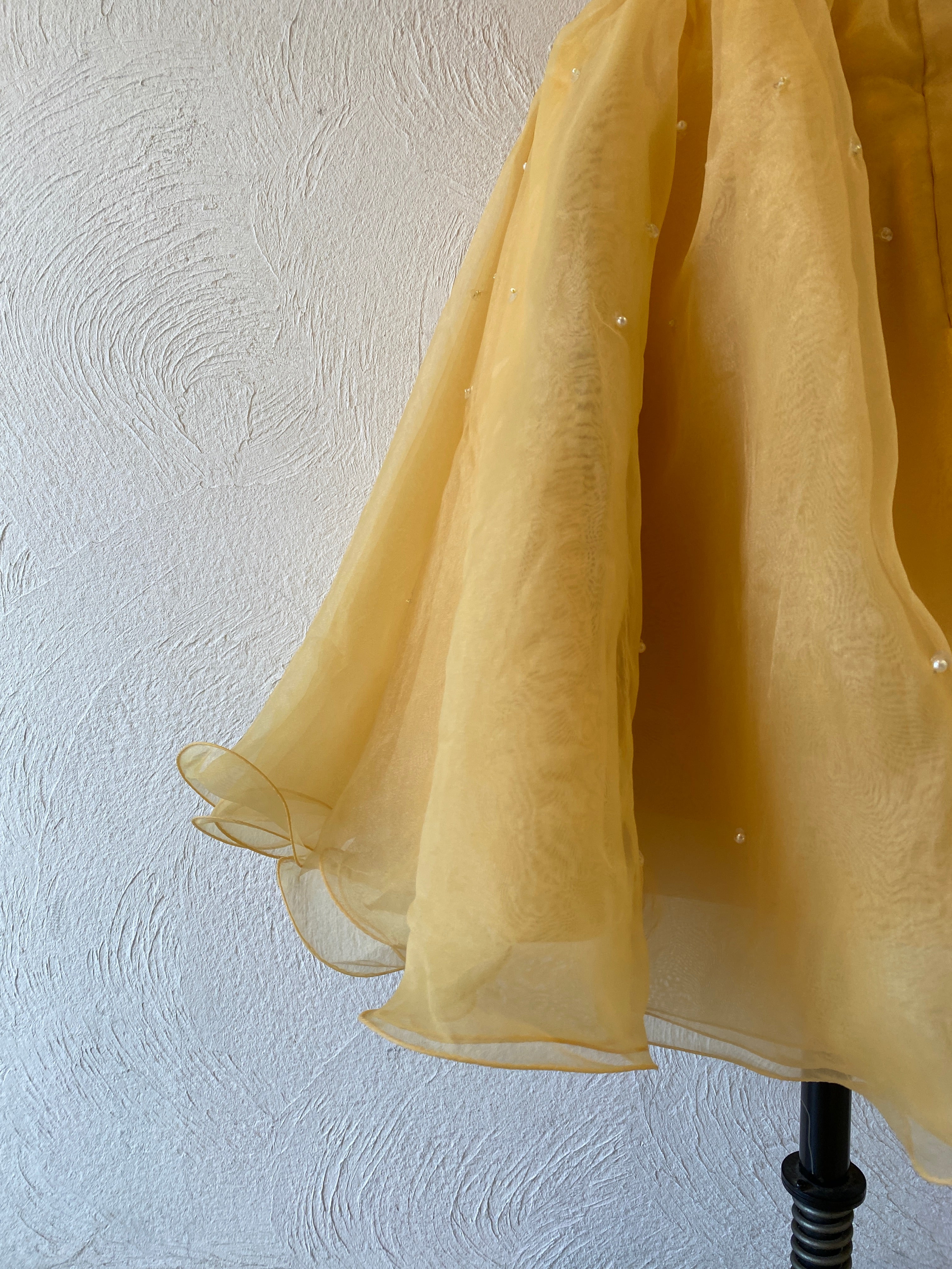 volume organdy cocktail dress