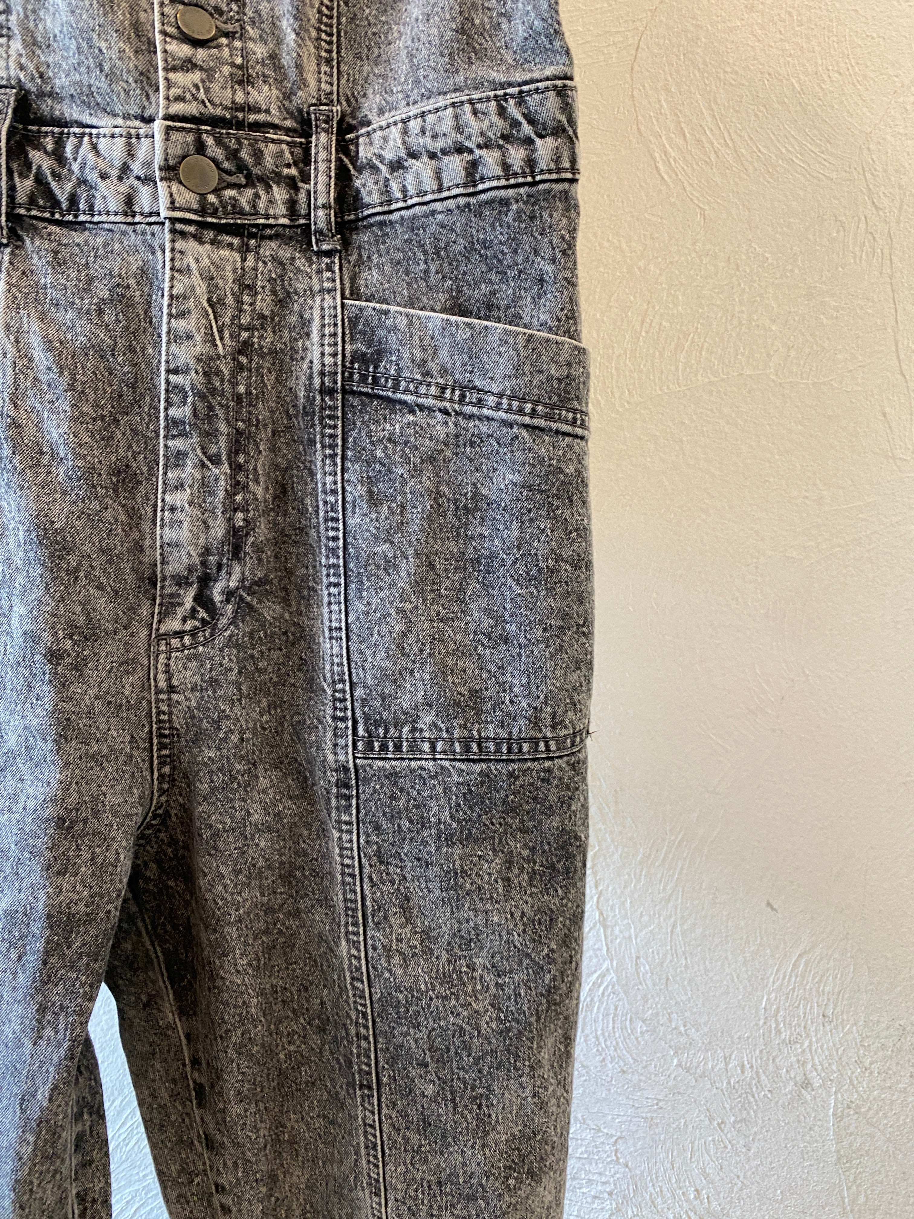 black denim all-in-one