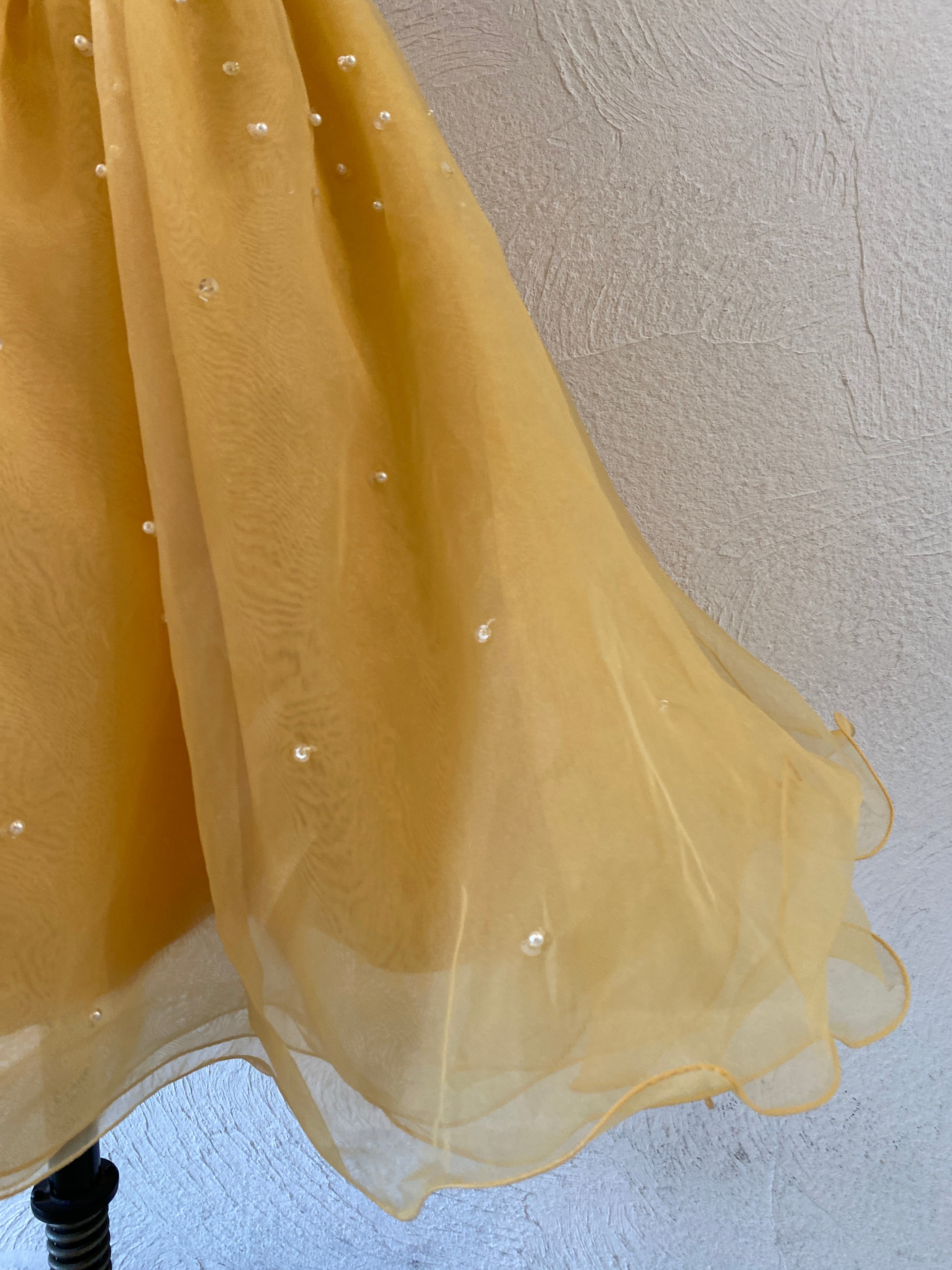 volume organdy cocktail dress