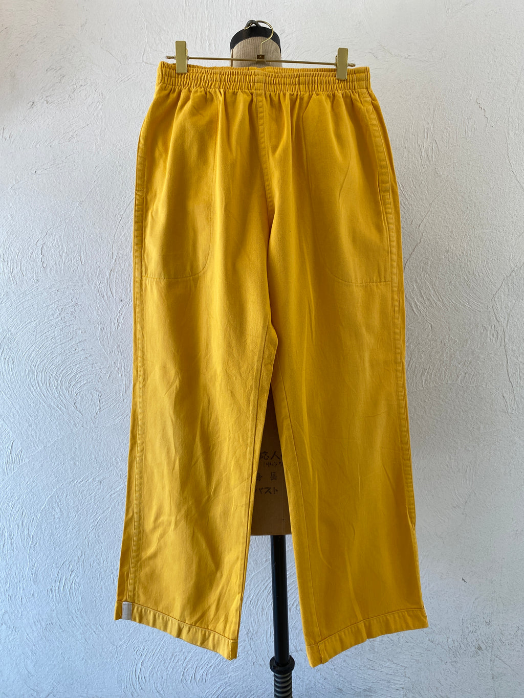 yellow cotton pants