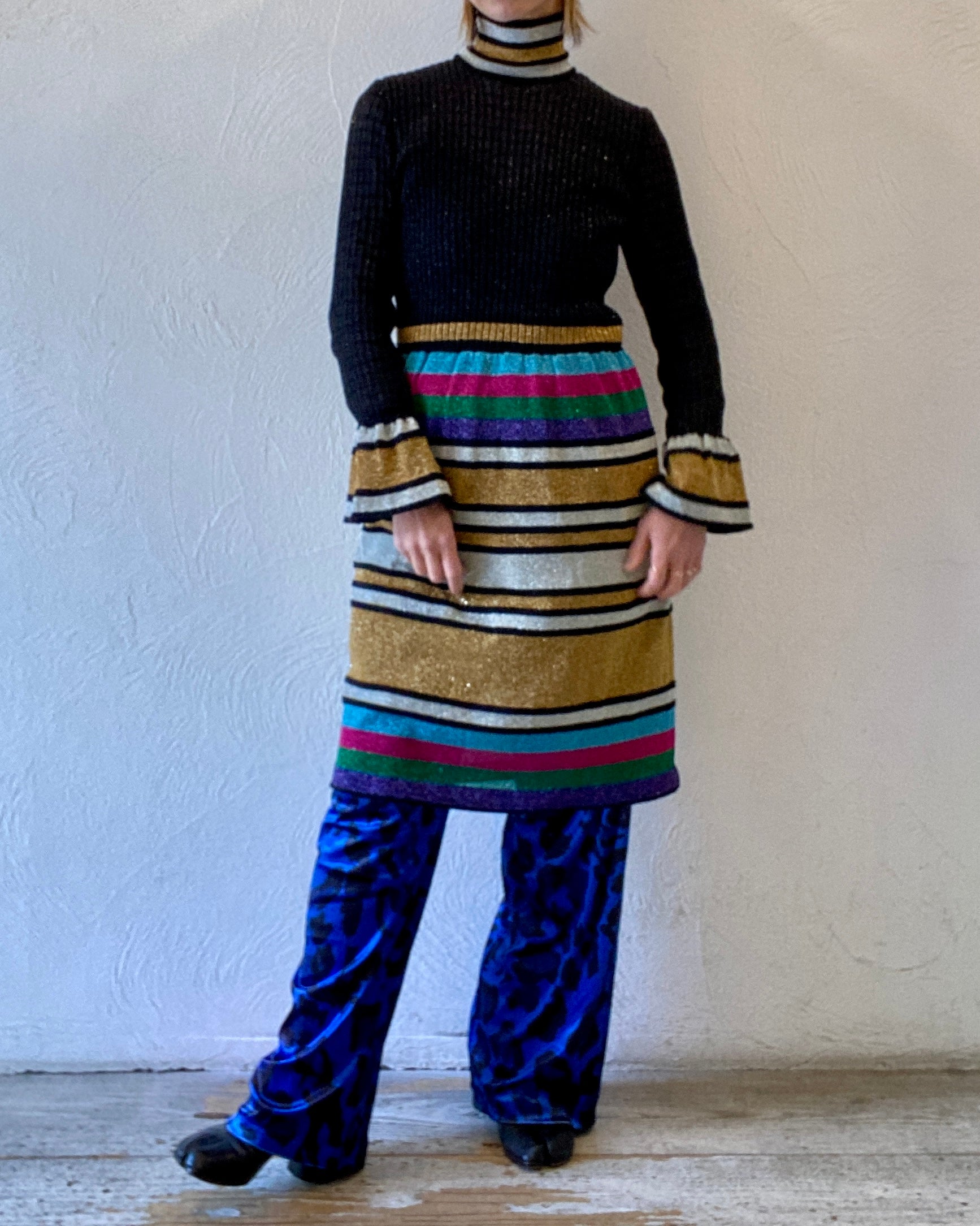 metallic border  dress